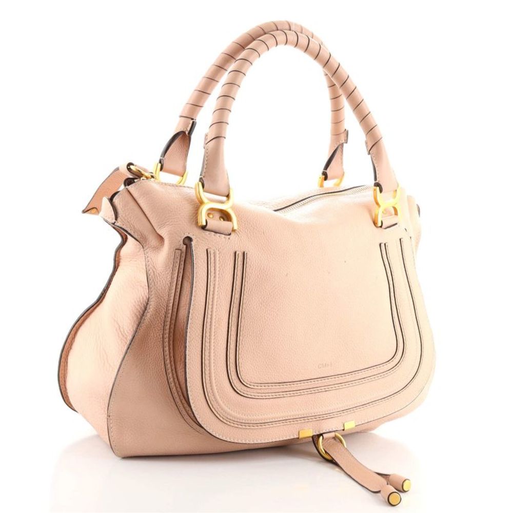 Chloe Marcie Shoulder Bag Leather Large Pink - Picture 2 of 11